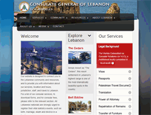 Tablet Screenshot of lebanonconsulatela.org